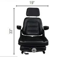 New Holland #SEA-SHA35500BEX Deluxe Industrial Suspension Seat, Black