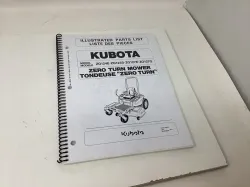 Kubota ZG124E ZG123S ZG127E ZG127G Parts Manual Part #97898-42670