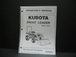 Kubota #75538-69115 LA211 Owners Manual