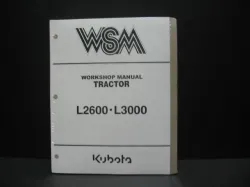 Kubota L2600/L3000 Shop Manual Part #97897-12533