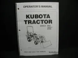 Kubota BX23 w/ LA210 Loader & BT600 Backhoe Operators Manual Part #K2591-71224