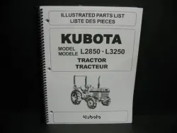 Kubota L2850/L3250 Parts  Manual Part #97898-20190
