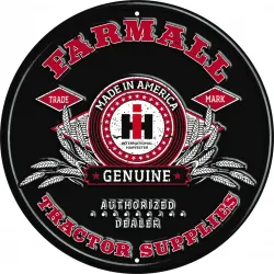 General #1820 Farmall IH Tractor Supplies 12" Round Sign