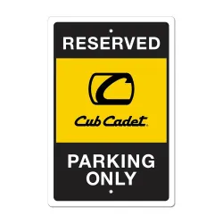 Cub Cadet Reserved Parking Sign Part#CC21A-A114
