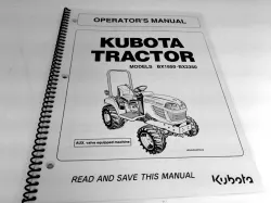 Kubota #K2581-71213 BX1850 BX2350 Operators Manual