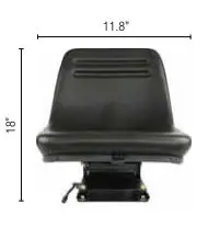 Case IH #SEA-12USSBEX Universal Suspension Seat, Black