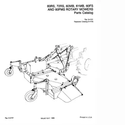 Land pride discount finish mower parts