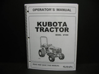 Kubota #6C090-63112 B7300HSD Operators Manual   
