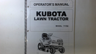 Kubota #K1142-71212  T1760 Owners Manual 