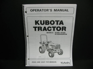 Kubota #6C120-63113 B7400 B7500 Operators Manual