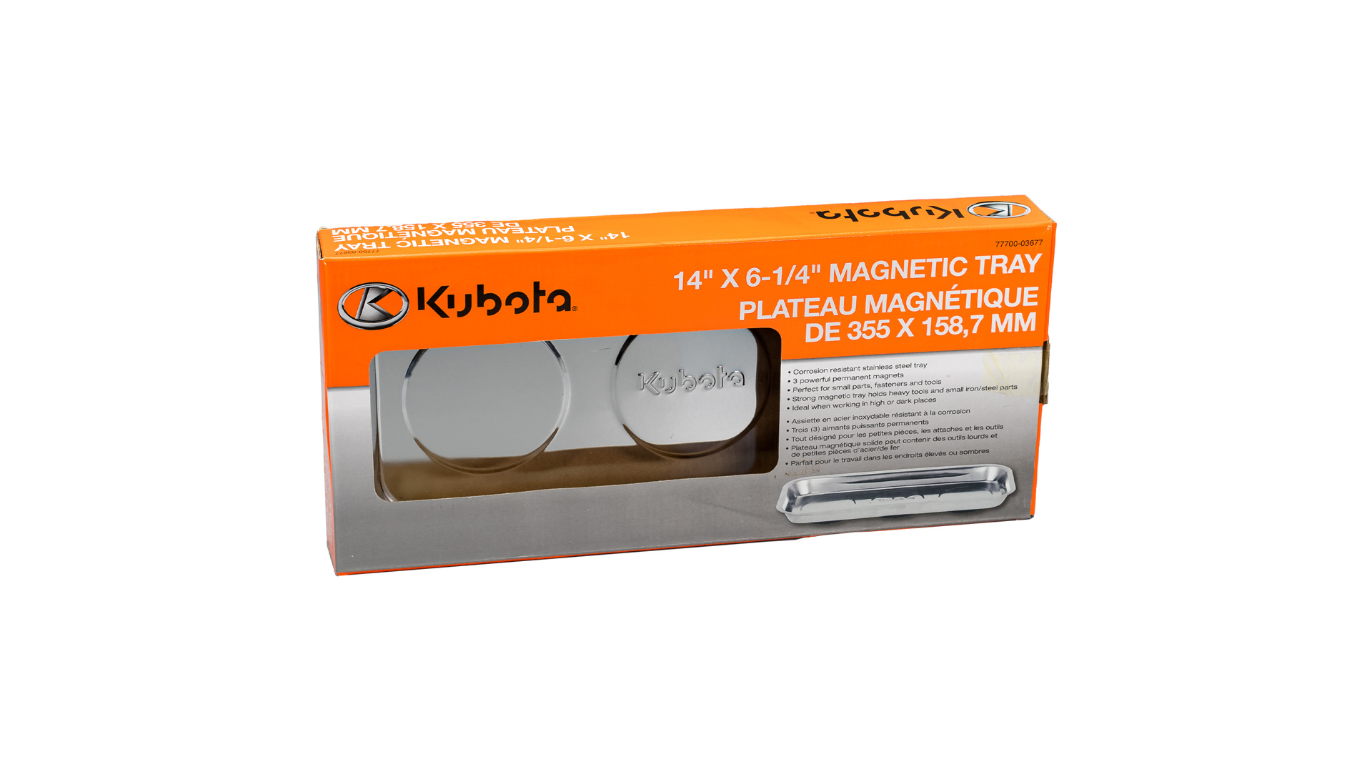 Image 1 for #77700-03677 Kubota 14" x 6-1/4" Magnetic Tray