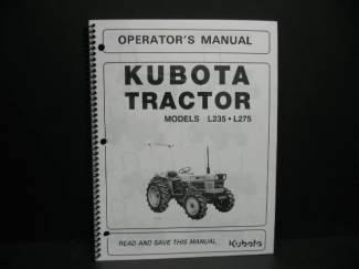 Kubota #35260-19717 L235/L275 Owners Manual