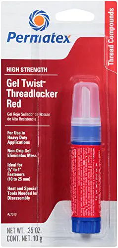 Permatex #PERM27010 High Strength Thread-locker Red  Gel .35 FL OZ