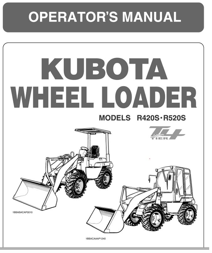 Kubota #97899-10142 R420S/R520S Shop Manual