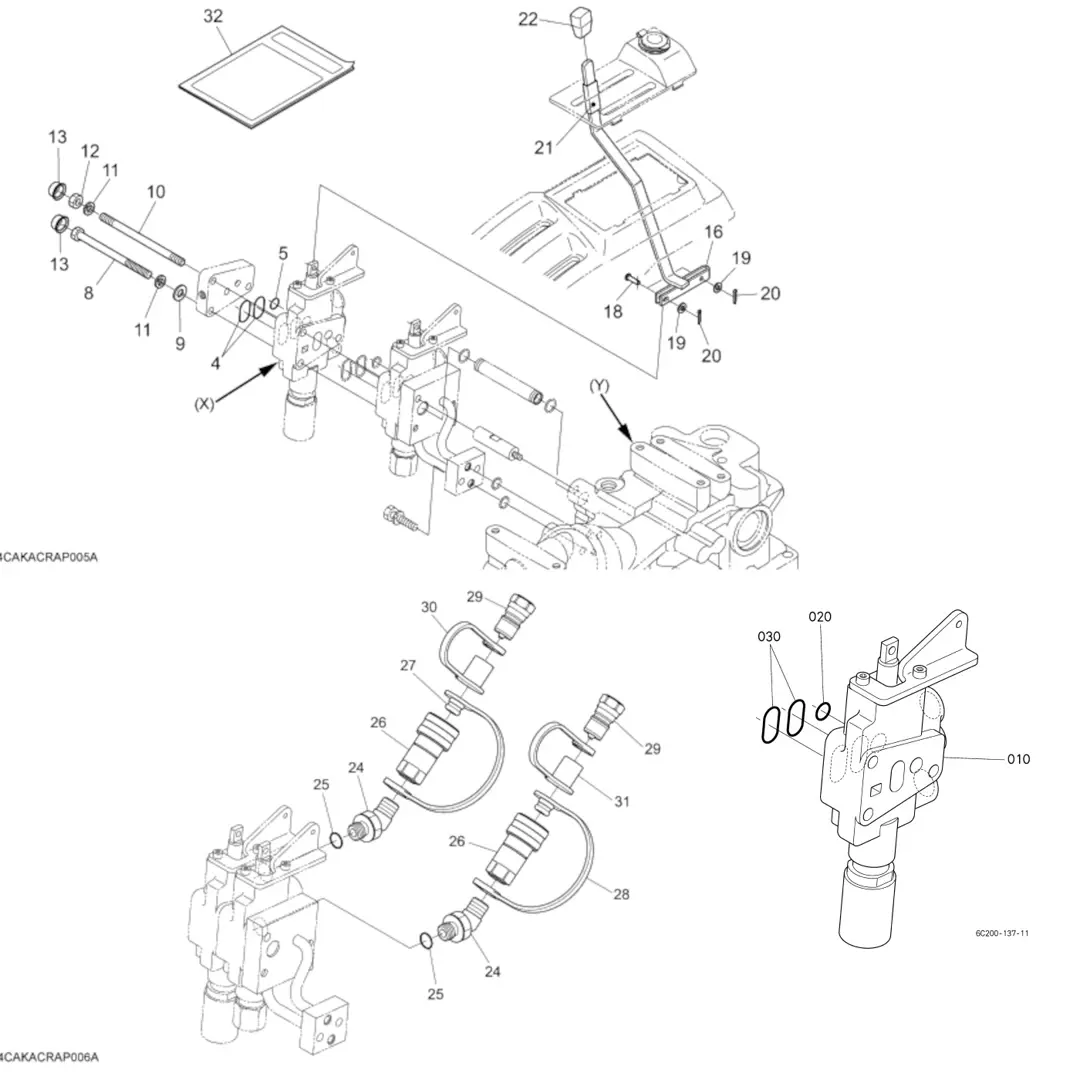 Image 6 for #B1655-B7305 2nd Position Stacking & Lever Kit w/ Float Detent Valve - B01 Series