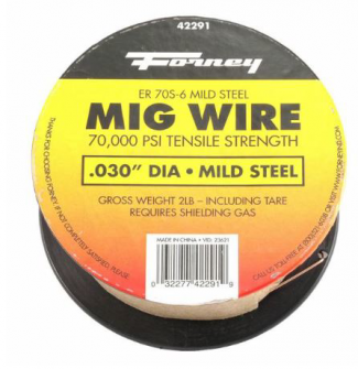 Forney #F42291 ER70S-6, MIG Welding Wire, Mild Steel, .030 in Diameter x 2 Pound Spool
