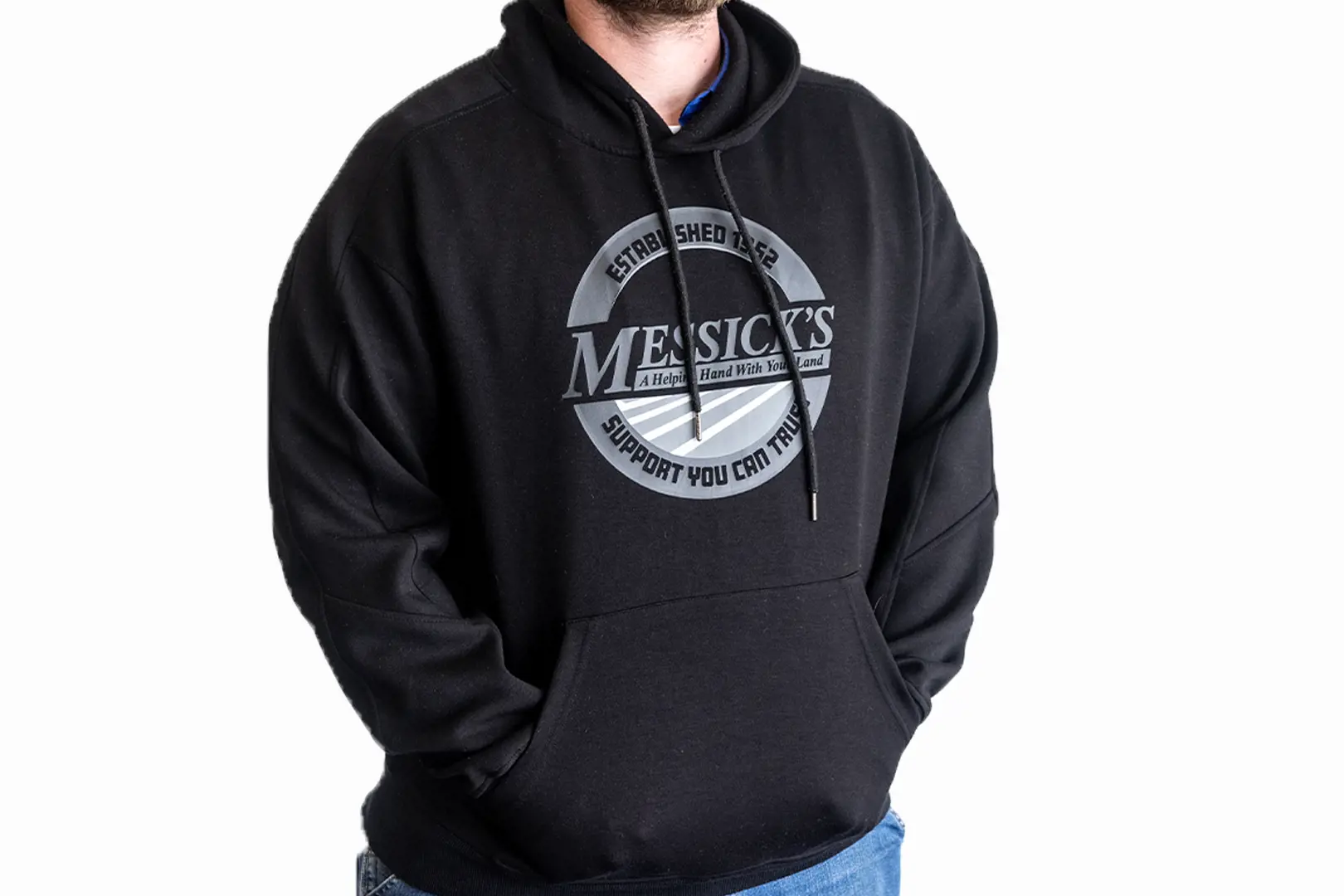 Image 1 for #MFEHOODIEBLK Messick's Black Circle Logo Hoodie