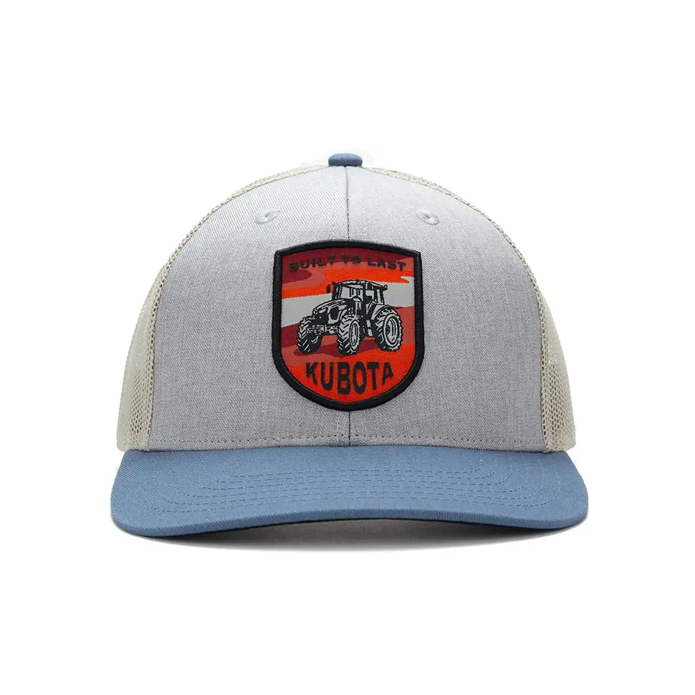 Image 1 for #KT23A-H968 Kubota Tri-Color Heathered Tractor Patch Cap