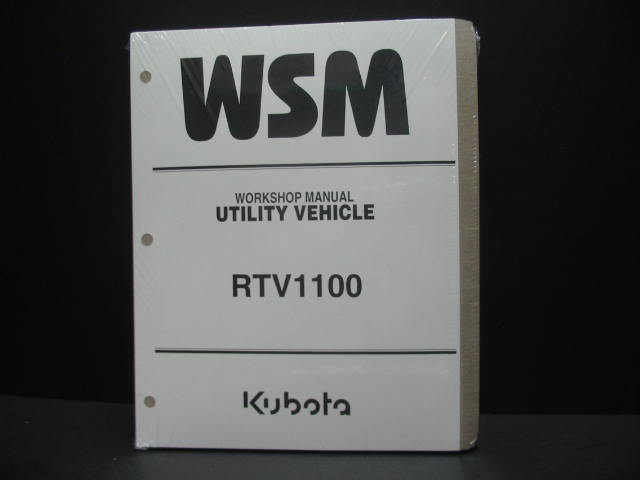 Kubota #9Y111-00113 RTV1100 Work Shop Manual