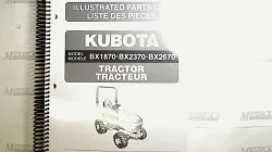 Kubota #97898-25490 IPL - BX1870,BX2370