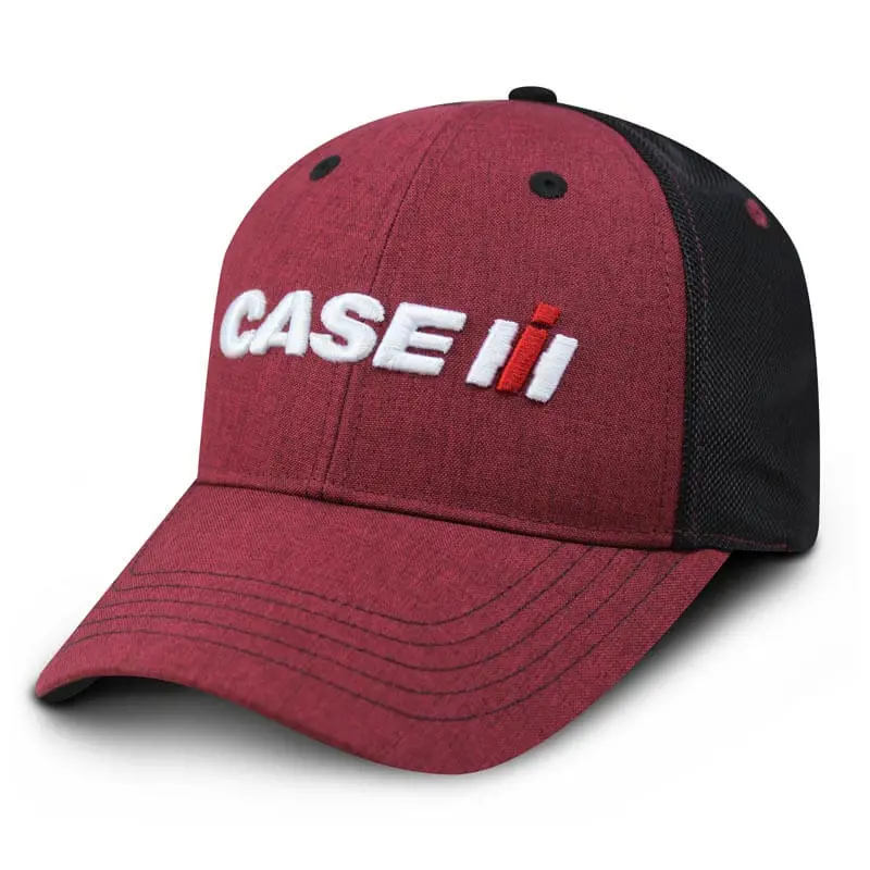 Image 1 for #IH07-2812 Case IH Black/Burgundy Snap Back Cap