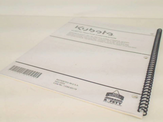 Kubota #7J266-69119 LA513, LA723, LA853 Owners Manual