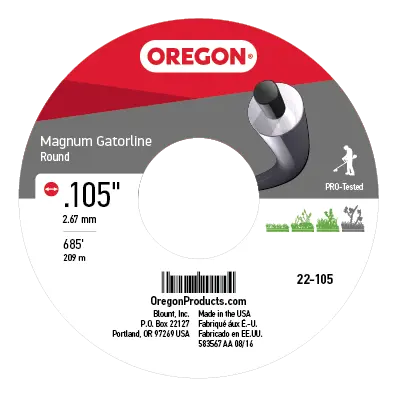 Image 1 for #22-105 GATORLINE, MAGNUM ROUND .105 3LB SPOOL