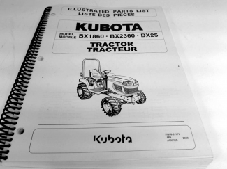 Kubota #97898-24171 BX1860/BX2360/BX25 Parts Manual