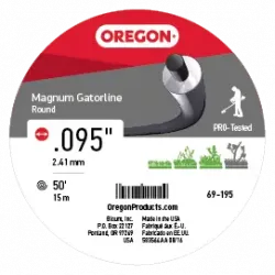 Oregon #69-195 GATORLINE, MAGNUM ROUND .095 50FT DONUT