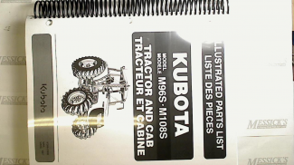 Kubota #97898-23600 M96S/ M108S Parts Manual 