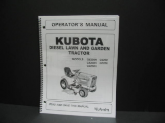 Kubota #66021-62923 G3200/G4200/G5200/G6200 Owners Manual