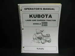 Kubota #66101-62917 G1800/1900/2000 Owners Manual