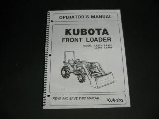 Kubota #7J043-69122 LA272,LA302,LA352,LA402 Owners Manual