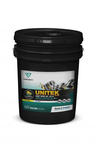 Viscosity Oil #74644QY1US 10W-30 SAE CK-4 Semi-Synthetic Diesel Engine Oil - 5 Gallon
