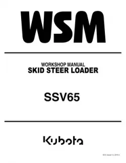 Kubota #RY911-23330 SSV65 Work Shop Manual