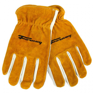 Forney #F53124 Split Back Cowhide Leather Driver Work Gloves (Men's L)