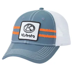Kubota #2004429130001 Kubota Blue Cotton Chino Twill w/ Orange Stripe Cap