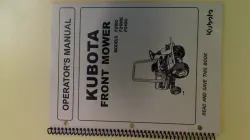 Kubota #76630-62118 F2100 F2400 Operators Manual