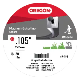 Image 1 for #69-191 GATORLINE, MAGNUM SQUARE .105 50FT DONUT