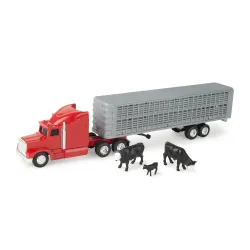 ERTL #47597 1:64 Semi w/ Cattle Trailer Playset