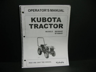 Kubota #66204-62992 B6100 / B7100HST Operators Manual