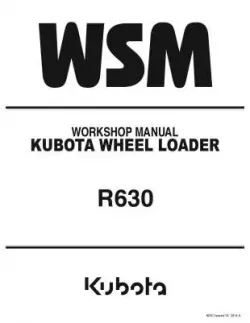Kubota #RY911-22801 R630 Work Shop Manual