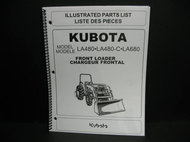 Kubota #75548-99911 LA480/680 Parts Manual