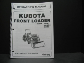 Kubota #75548-69112 LA480/680 Owners Manual