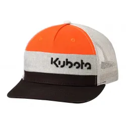 Kubota #2004628080001 Kubota 5 Panel Orange/Black Gray Cap