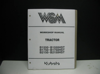 Kubota #97897-10226 B1550D/E/HST, B1750 D/E/HST, B2150(all variants) Shop Manual