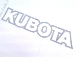 Kubota LABEL, KUBOTA ,  Part #75580-58450