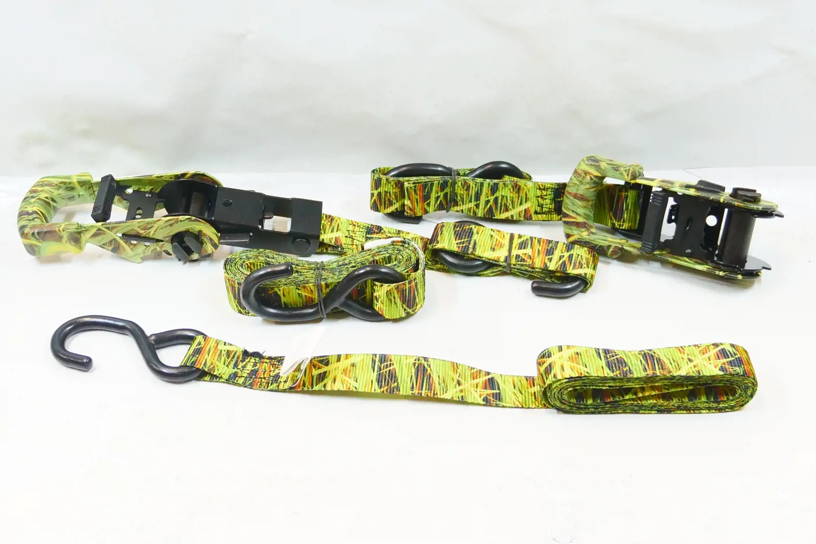 Image 1 for #77700-12133 10' x 1" Camo Ratchet Straps with S Hooks