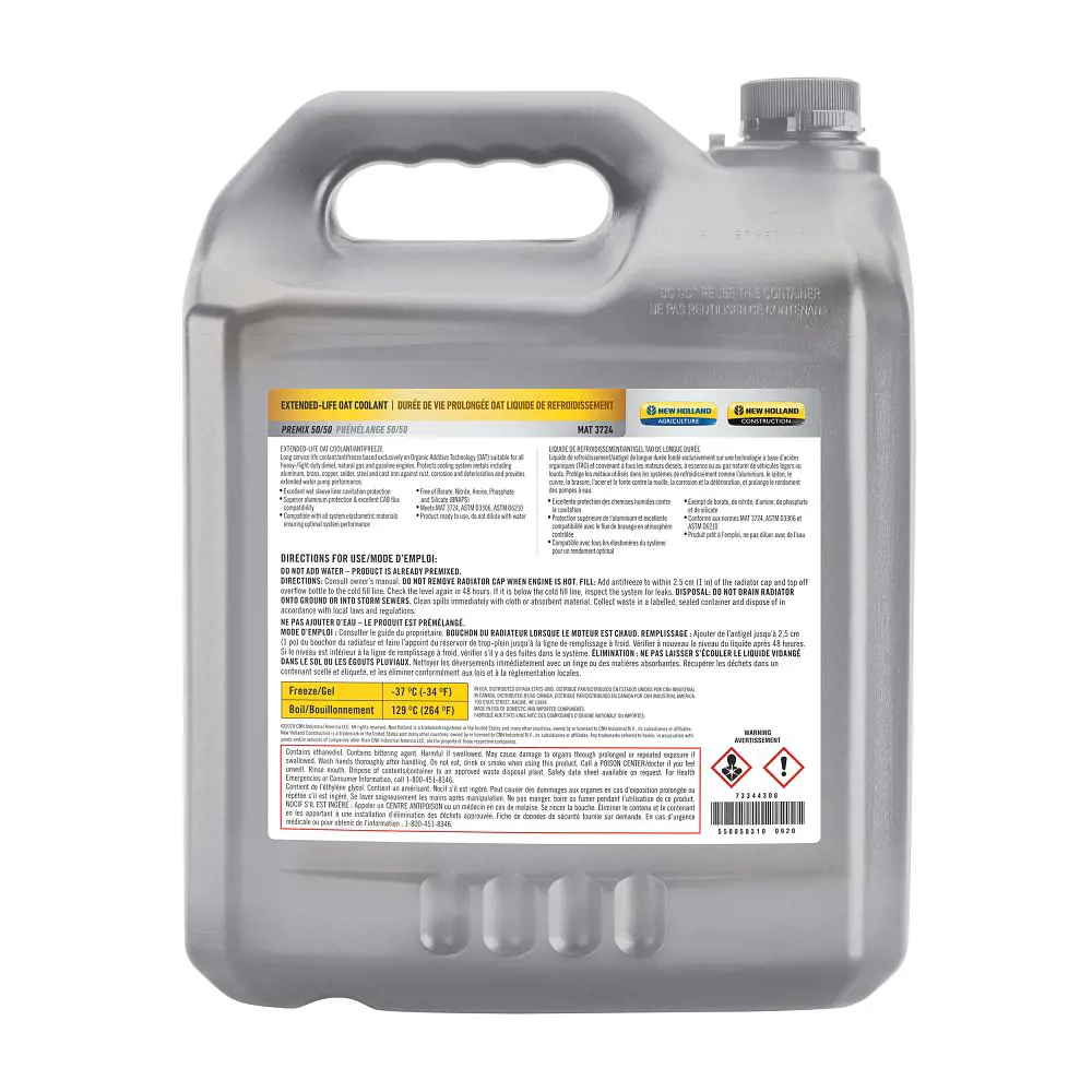 Image 4 for #73344308 Extended Life OAT Coolant/Antifreeze - 50/50 Premix - 2.5 Gallon