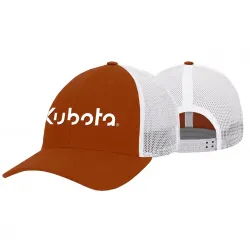 Kubota #KT23A-H1003 Kubota Orange & White Mesh Cap